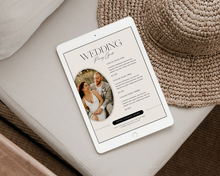 Wedding Photography Pricing Guide Template - PG111