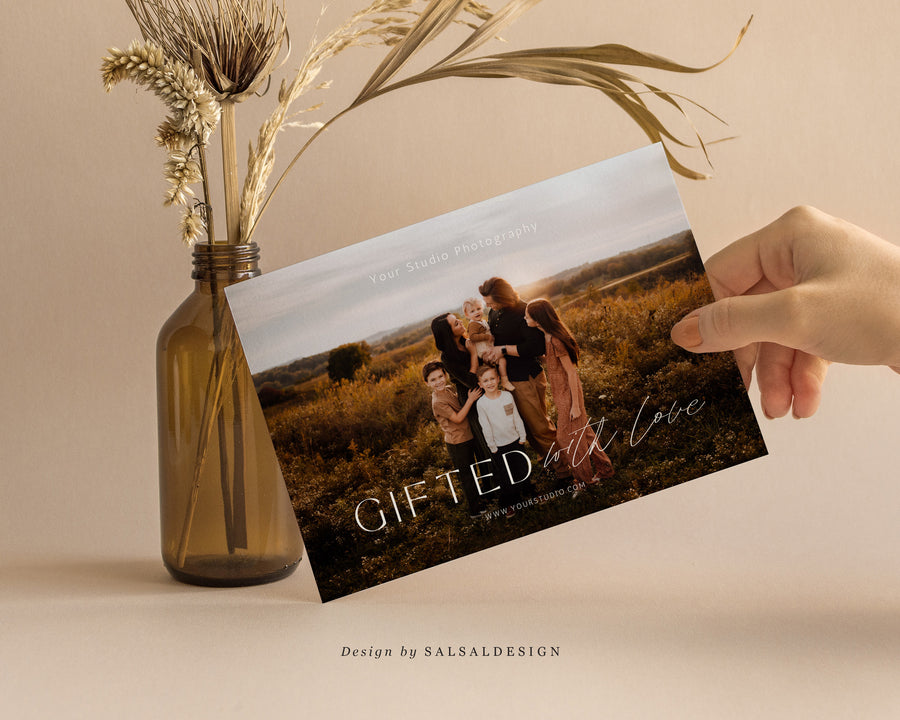 Studio Gift Certificate Card Template - GC078