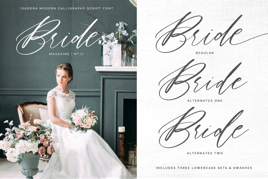 Isadora I Rustic Wedding Script Font