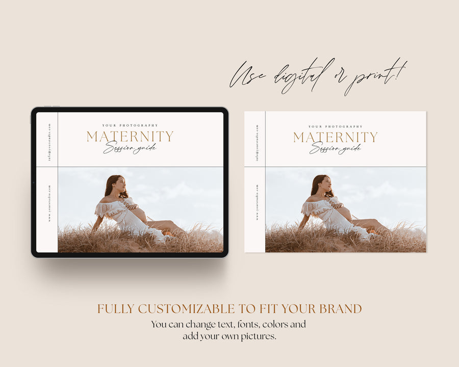 Maternity Session Style Guide Canva & Photoshop Template, Photography What to Wear, Maternity Session, Maternity Session Preparation - MG049
