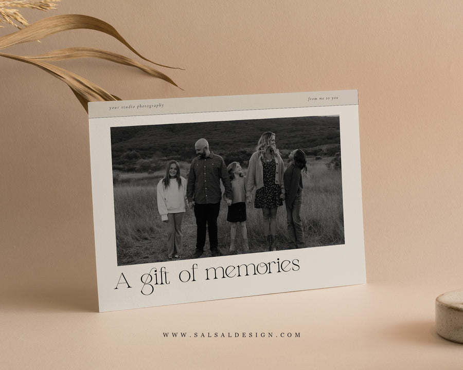 Photography Gift Certificate Card Template - GC120