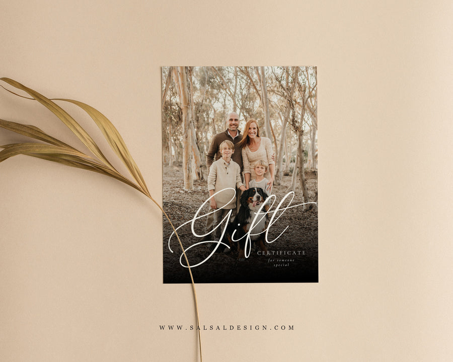 Photography Gift Certificate Card Template - GC123
