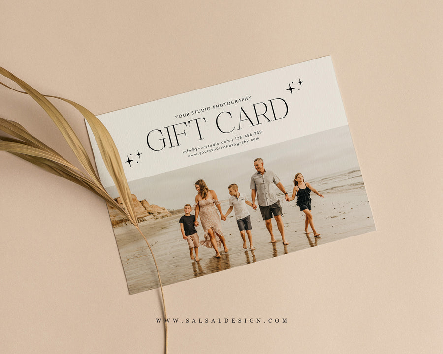 Photography Gift Certificate Card Template - GC110