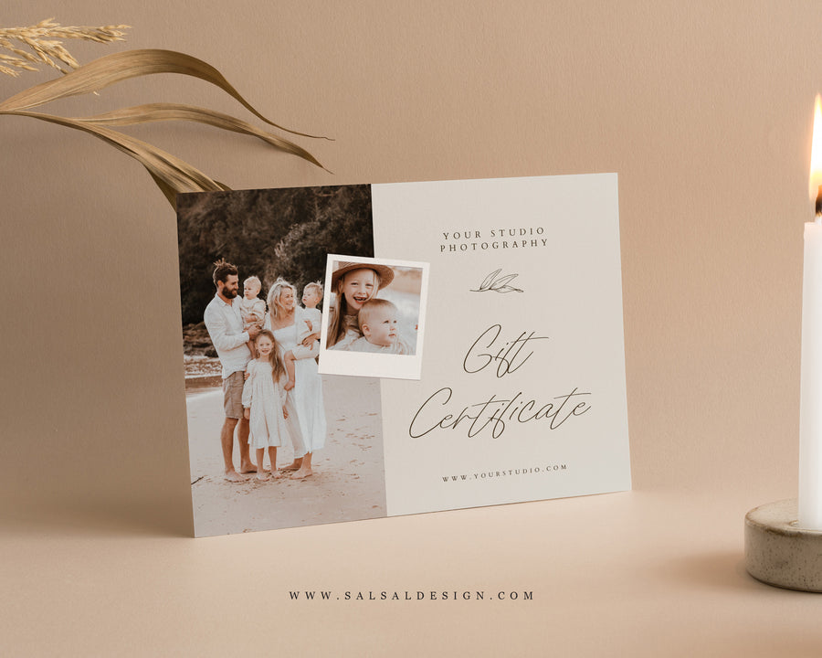 Studio Gift Certificate Card Template - GC096