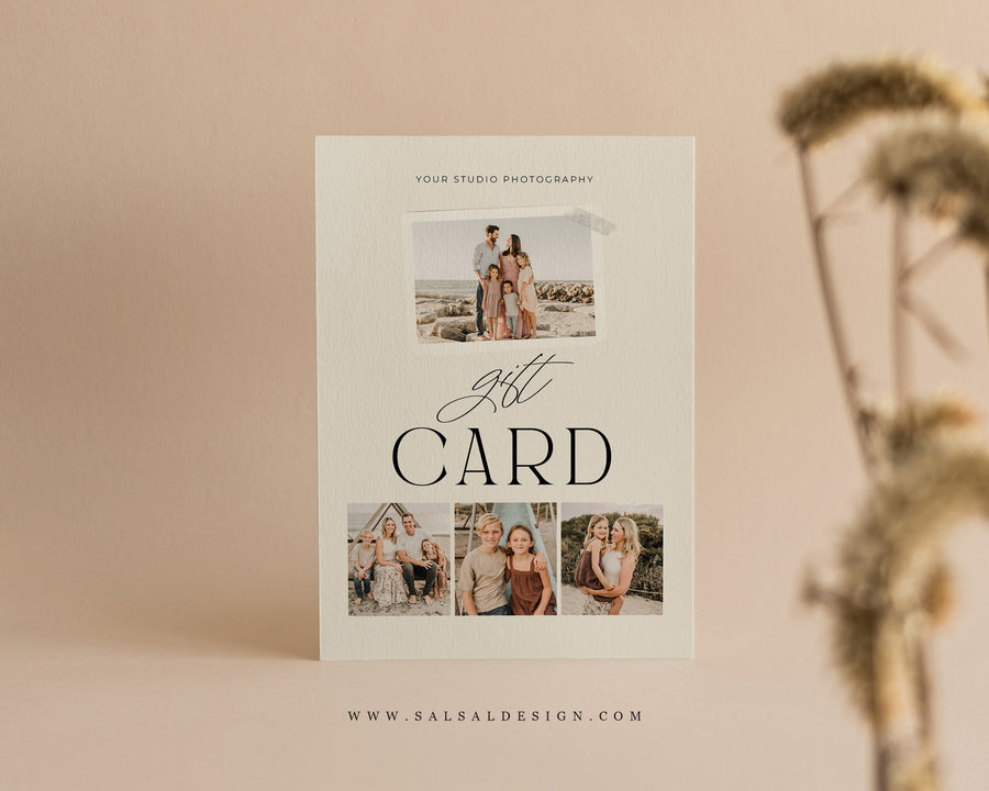 Photography Gift Certificate Card Template - GC114