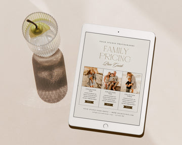 Family Photography Pricing Guide Template - PG109