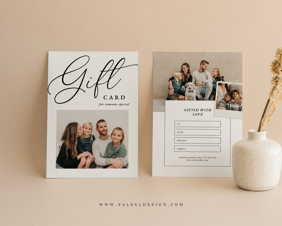 Photography Gift Certificate Card Template - GC125