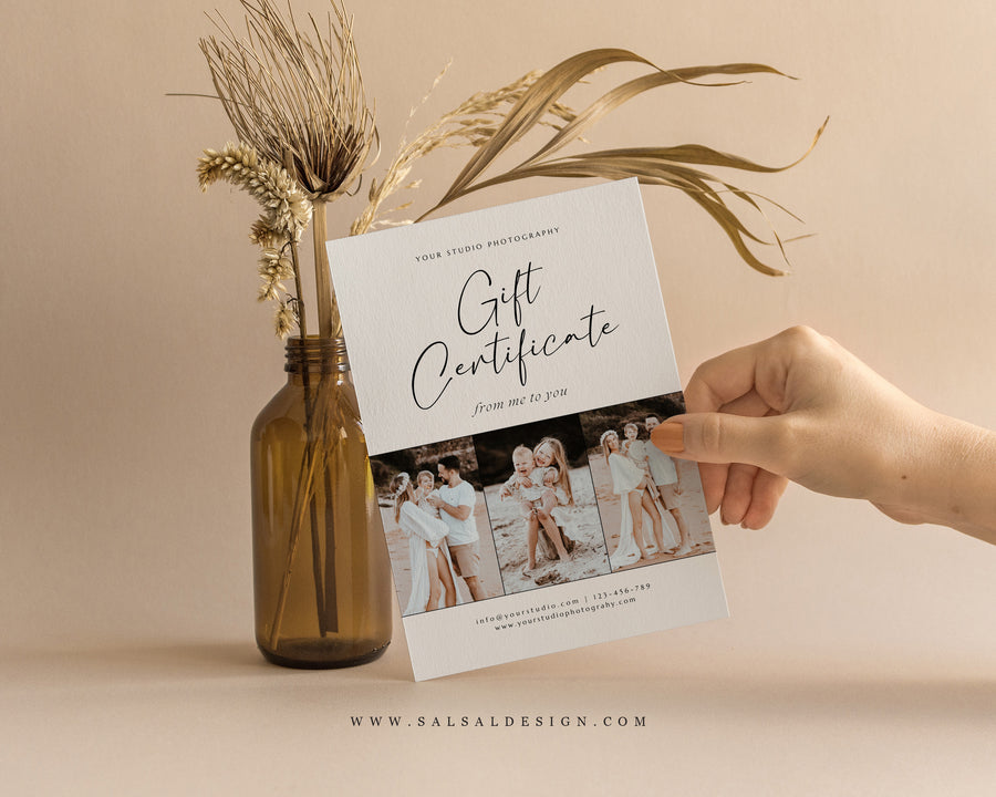 Photography Gift Certificate Card Template - GC104