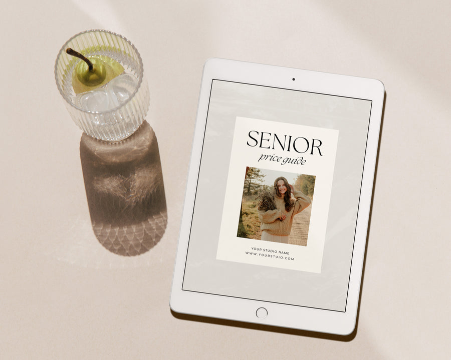 Senior Photography Pricing Guide Template - PG115