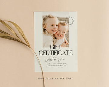 Photography Gift Certificate Card Template - GC109