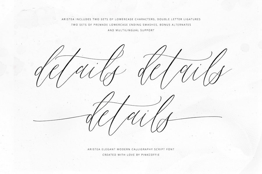 Aristea | Modern Calligraphy Script