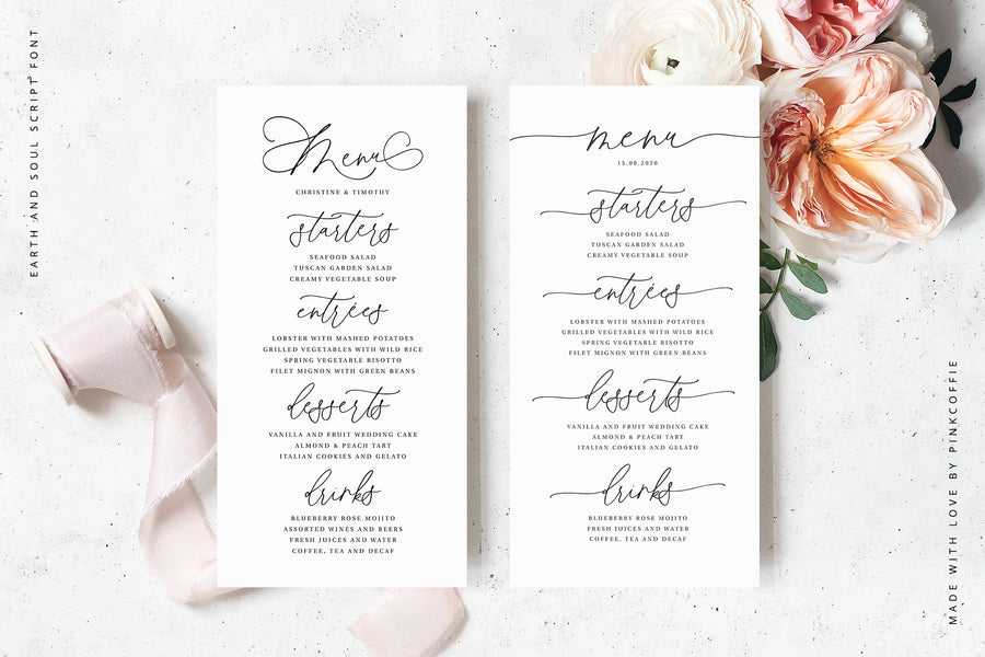 Earth And Soul | Elegant Script Font