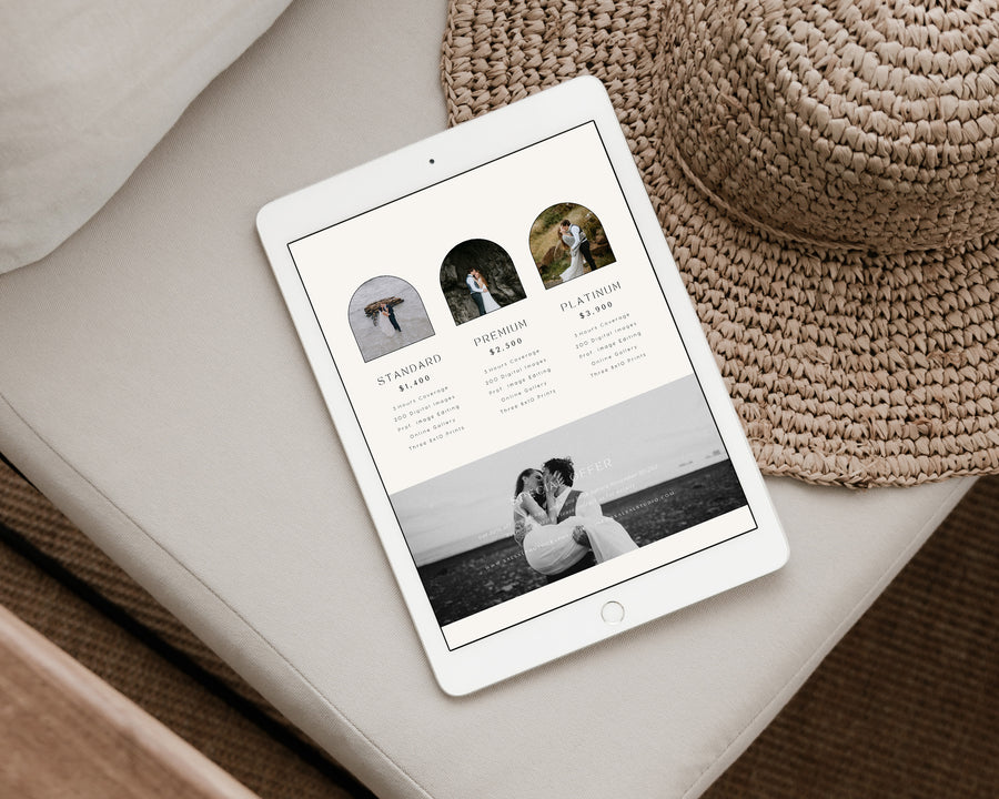 Photography Pricing Guide Template - PG085