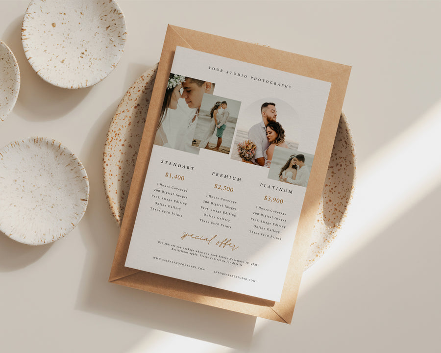 Photography Pricing Guide Template - PG075