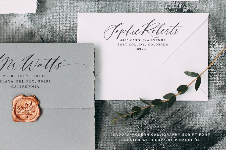 Isadora I Rustic Wedding Script Font