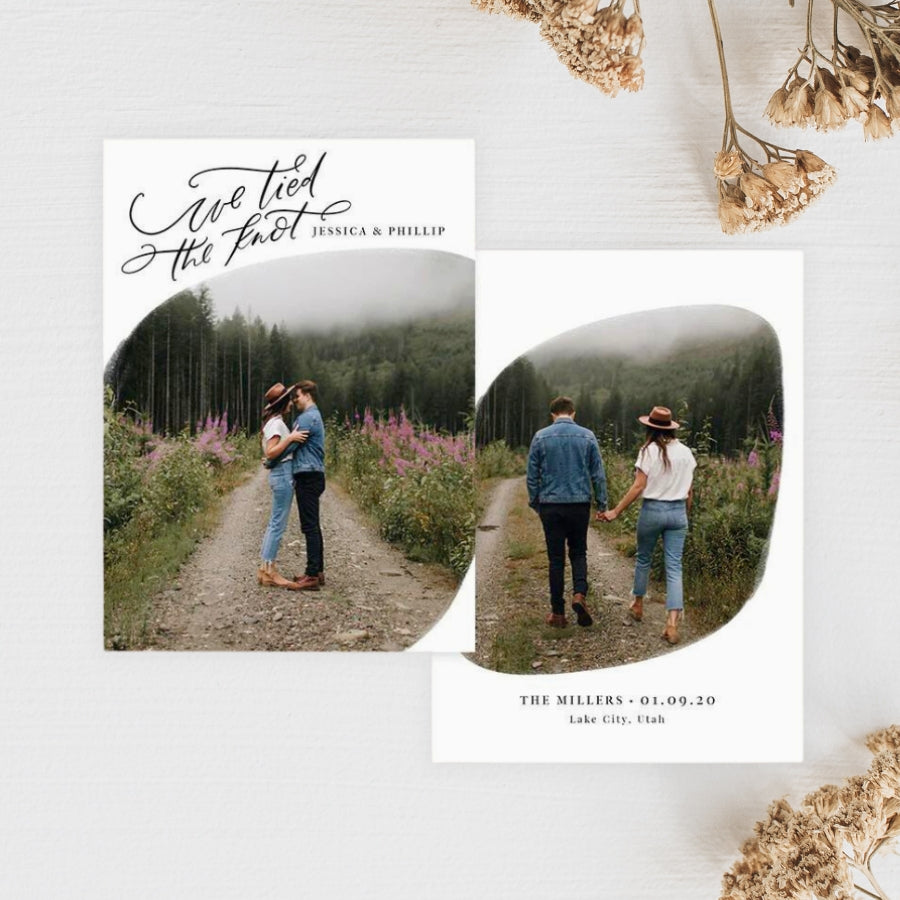 Wedding Announcement Photocard | We tied the knot