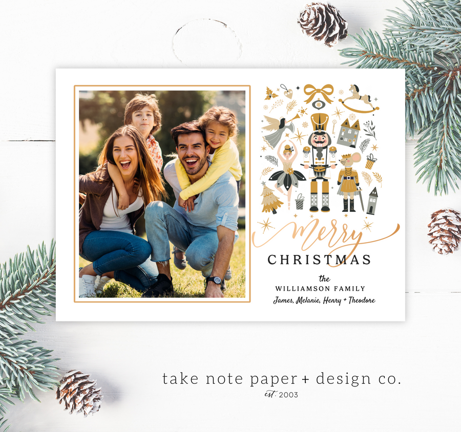 nutcracker-gift-christmas-card-template-for-canva-tnpc150-birdesign for Christmas Cards Personalized Printable Free Nutcracker Gift Christmas Card Template for Canva - TNPC150 – Birdesign for Christmas Cards Personalized Printable Free