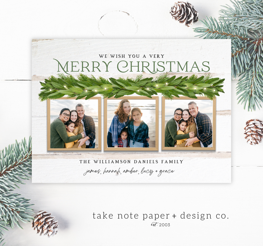 Mantle Garland Lights Rustic Christmas Card Template for Canva - TNPC1 – Birdesign mantle-garland-lights-rustic-christmas-card-template-for-canva-tnpc1-birdesign