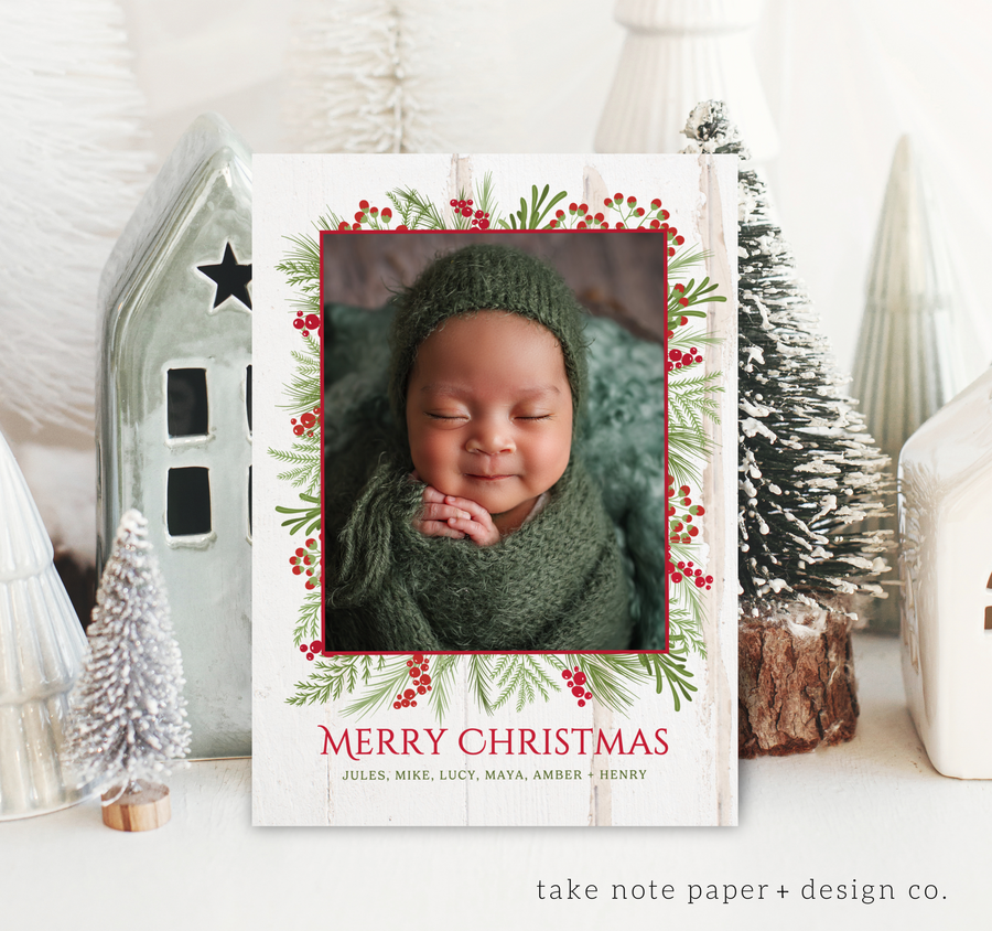 Foliage Frame Rustic Christmas Card Template for Canva - TNPC163 – Birdesign foliage-frame-rustic-christmas-card-template-for-canva-tnpc163-birdesign