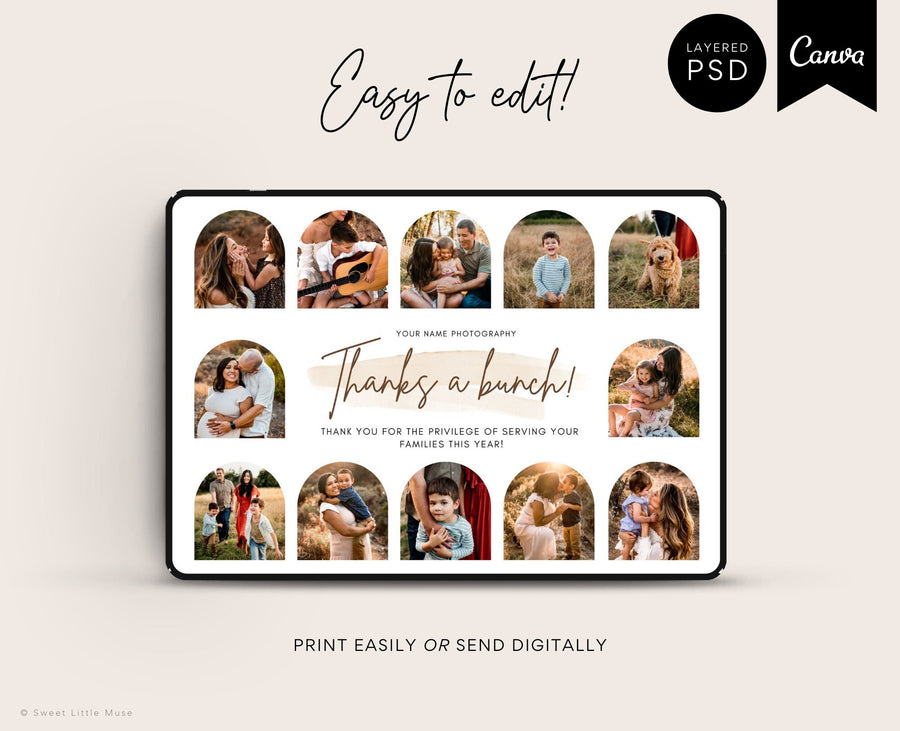 Photography Year in Review Card Template for Canva - SLM74