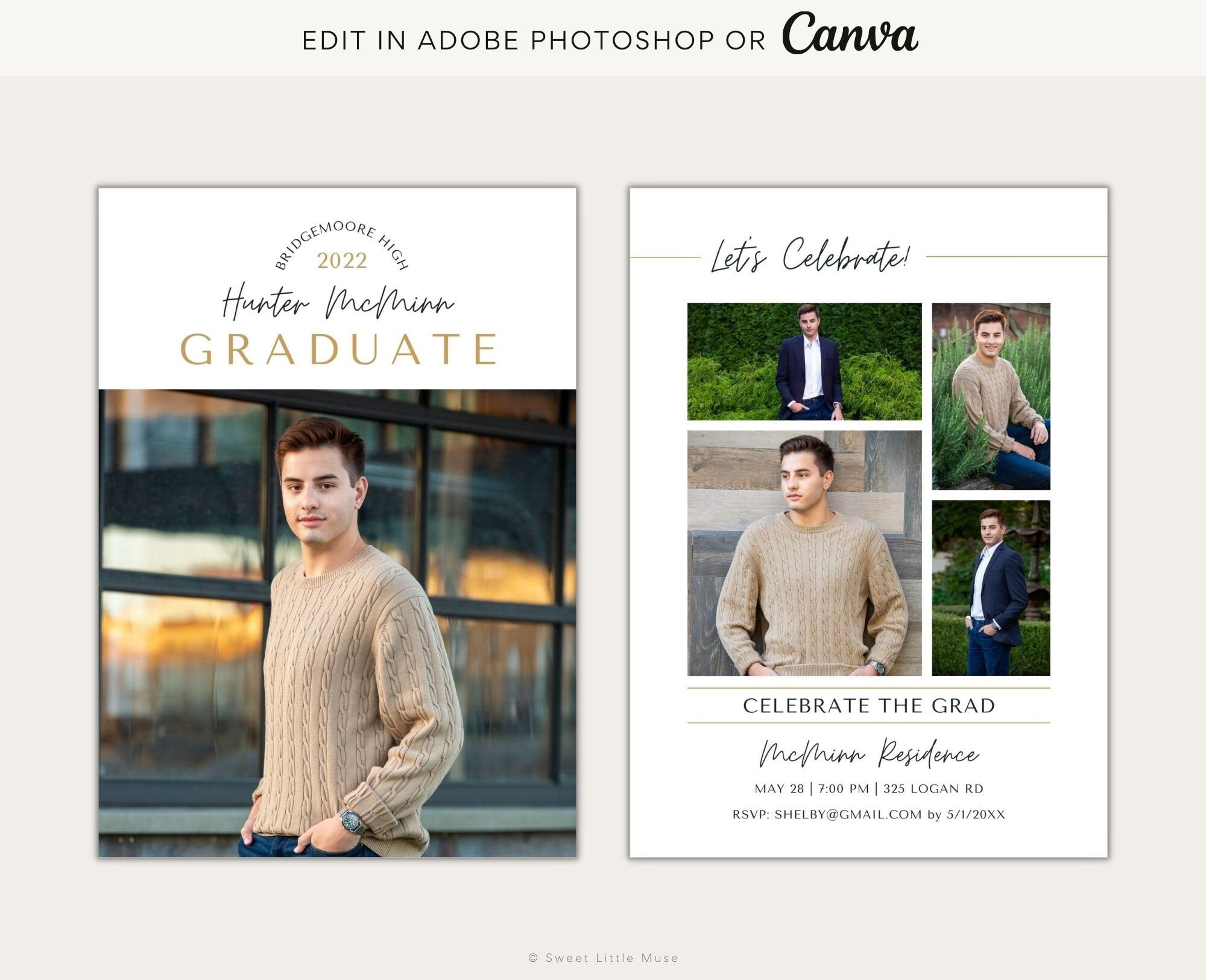 Senior Graduation Announcement Template - SLM51 β Birdesign