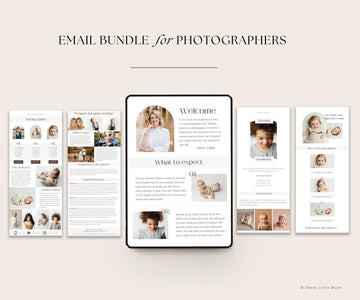 Photography Email Template Bundle Canva - Email Newsletter for photographer - Canva Digital Welcome Guide, instant download, welcome email - SLM08