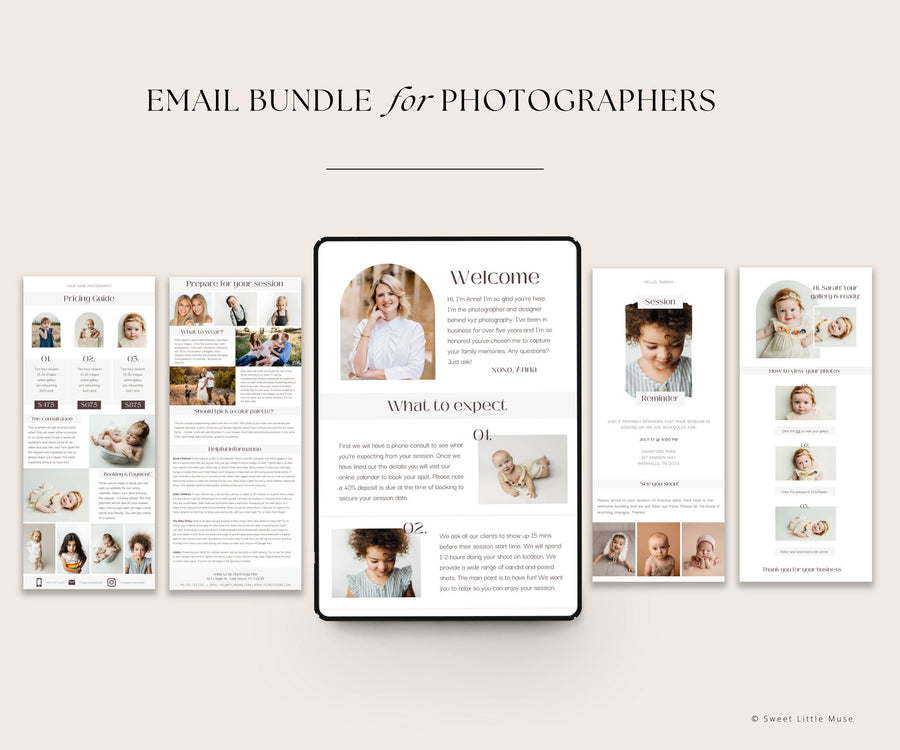 Photography Email Template Bundle Canva - SLM08