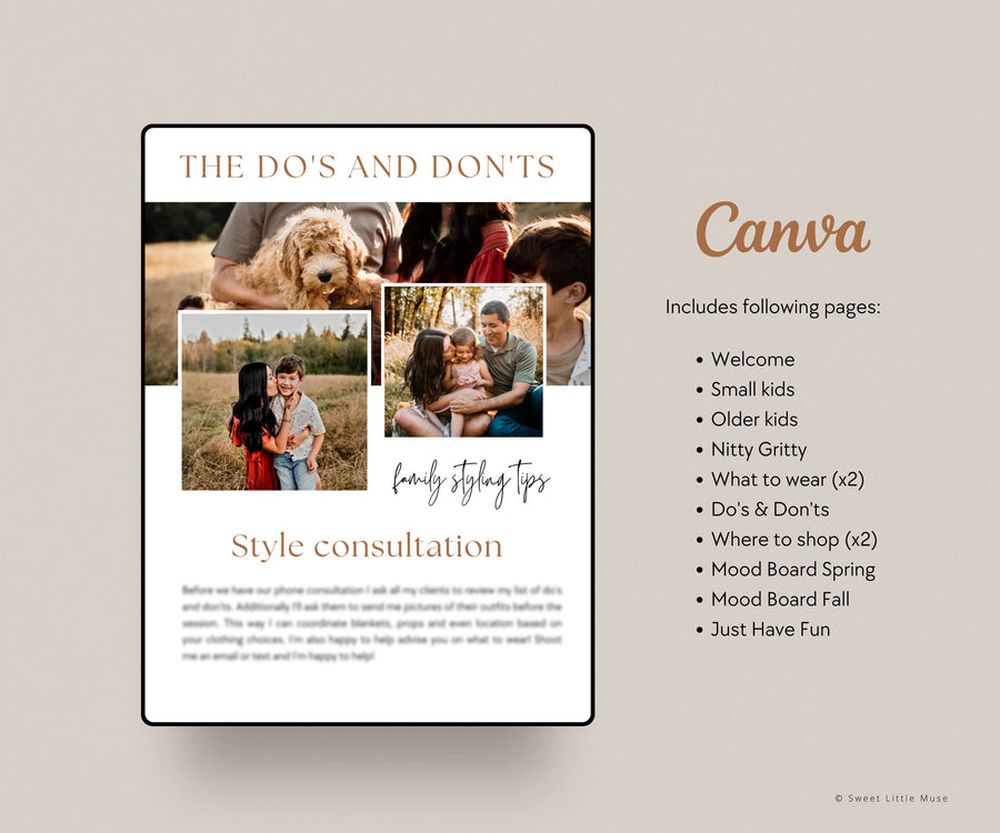 Photography Style Guide Template for Canva - SLM46