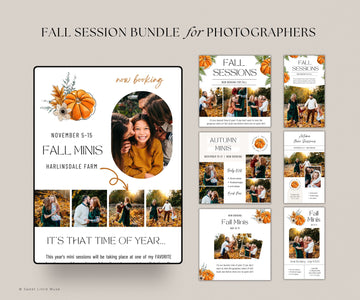 Editable Fall Mini Session Templates for Photographers - SLM45