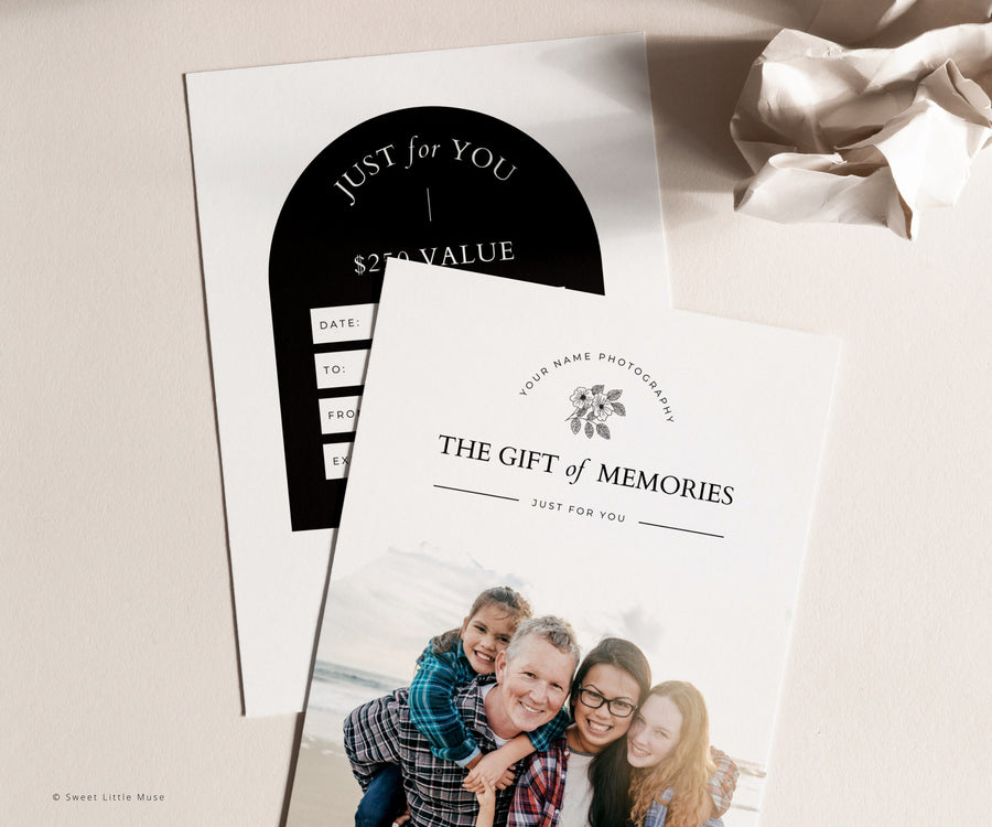 Photographer Gift Certificate Canva Template - SLM30