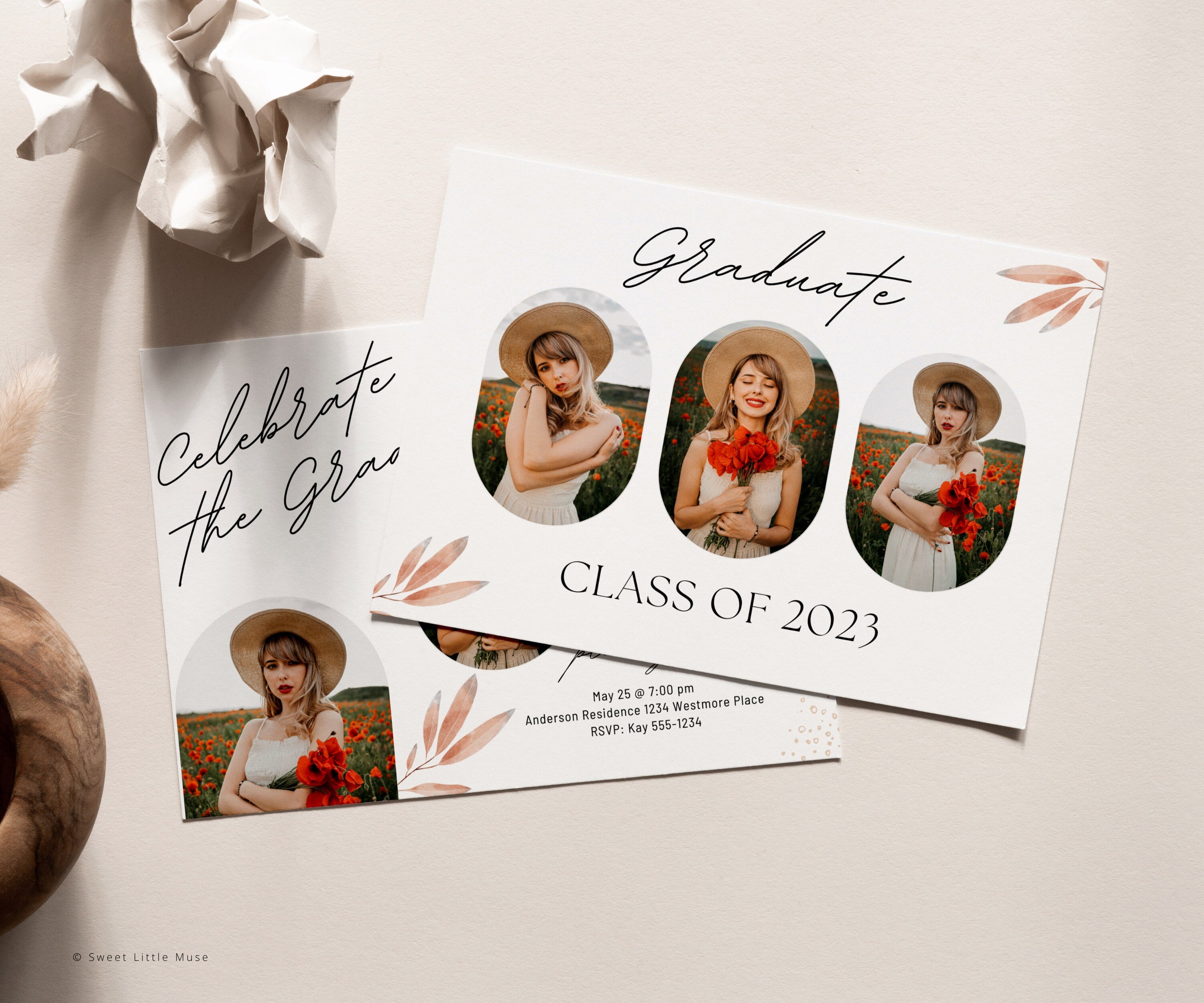 Modern Senior Announcement Template - SLM29 – Birdesign