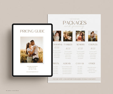 Editable Photography Pricing Guide for Canva - SLM57