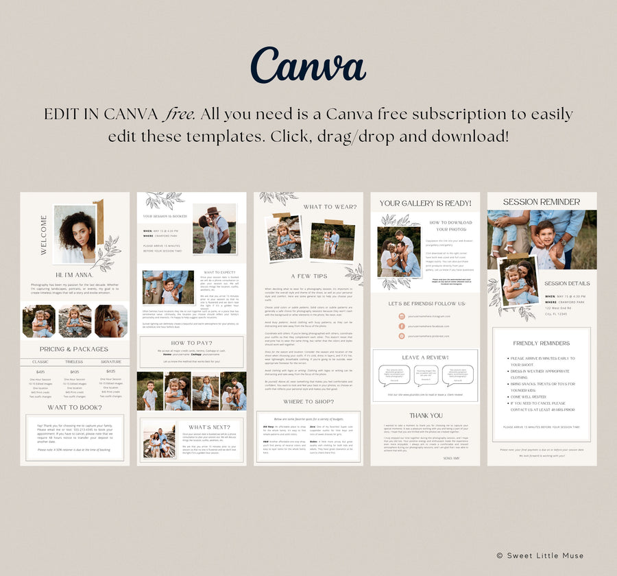 Photography Email Template Bundle for Canva - SLM38