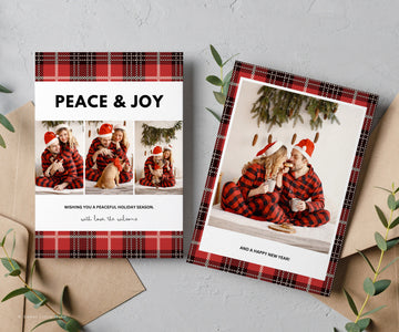 Christmas Card Template - Vertical Folded 5x7 - Photoshop Template - H -  BP4U Photographer Resources