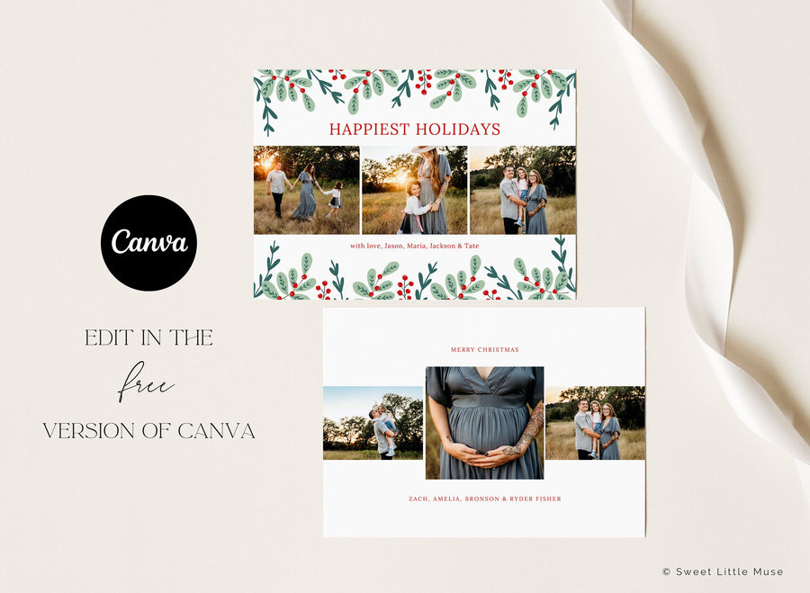 Customizable Christmas Card for Canva - SLM19