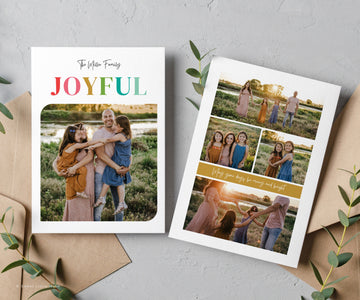 Colorful Christmas card template for Canva, bright Christmas card, editable Christmas cards, holiday cards, printable Canva Christmas card - SLM17