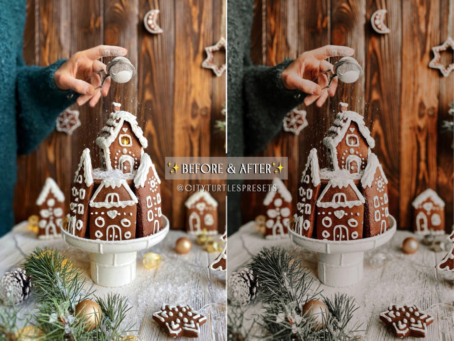 Moody Warm Christmas Holiday Lightroom Presets