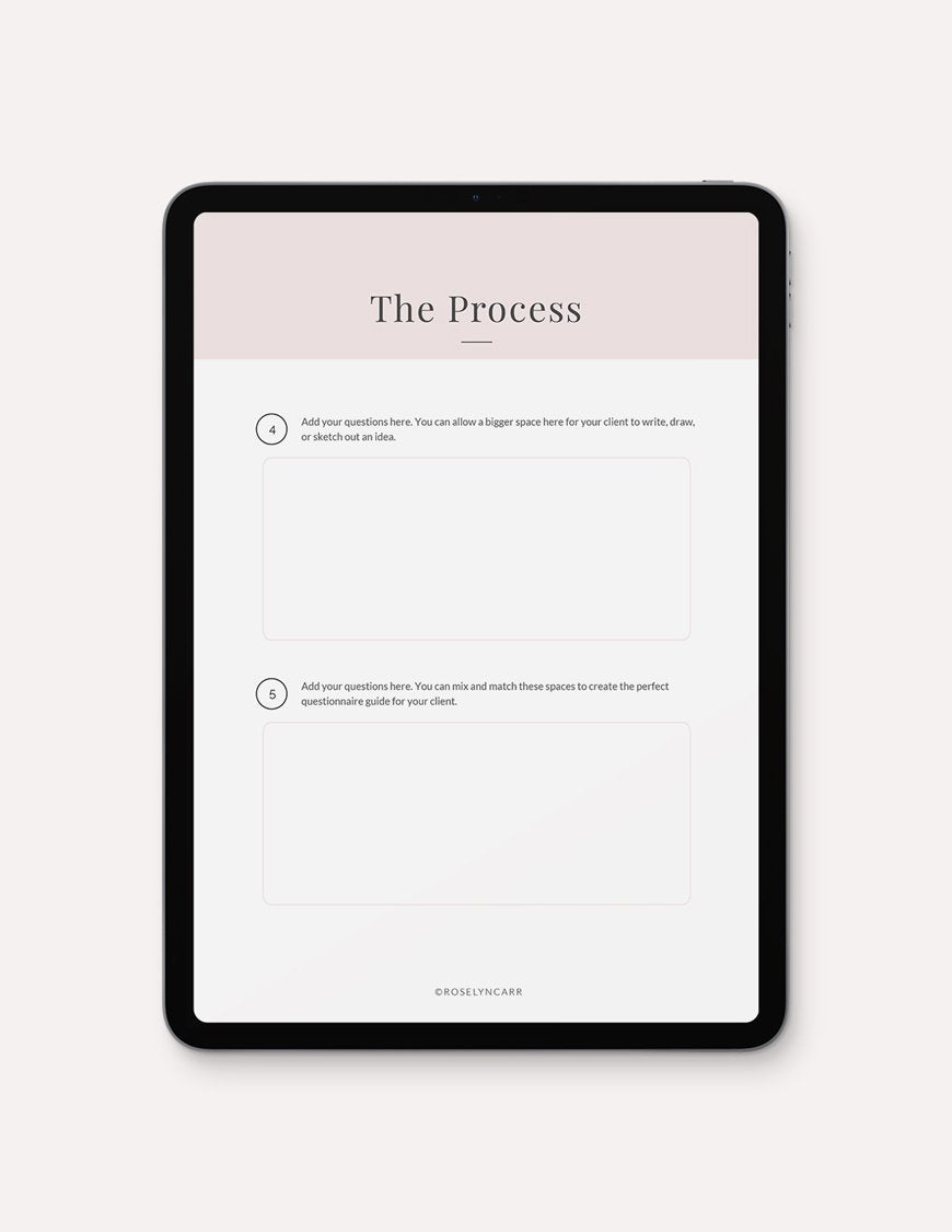 Questionnaire Guide Template
