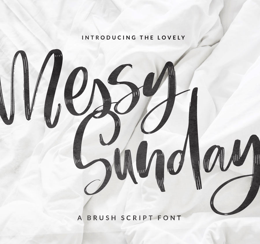 Messy Sunday Script Font – Birdesign