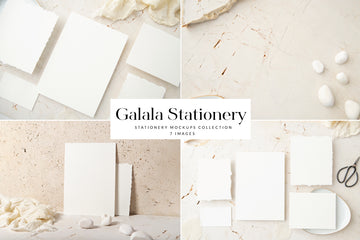 Galala Stationery Mockups Collection | 7 Stock Images