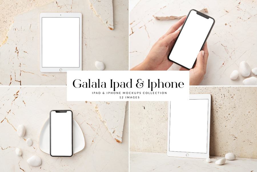 Galala Ipad & Iphone Mockups Collection | 12 Stock Images