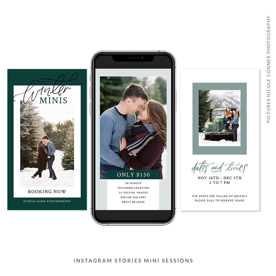 Instagram Stories Mini Sessions Christmas | Winter Minis
