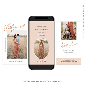 Instagram Stories Mini Sessions Holidays | Love Fall