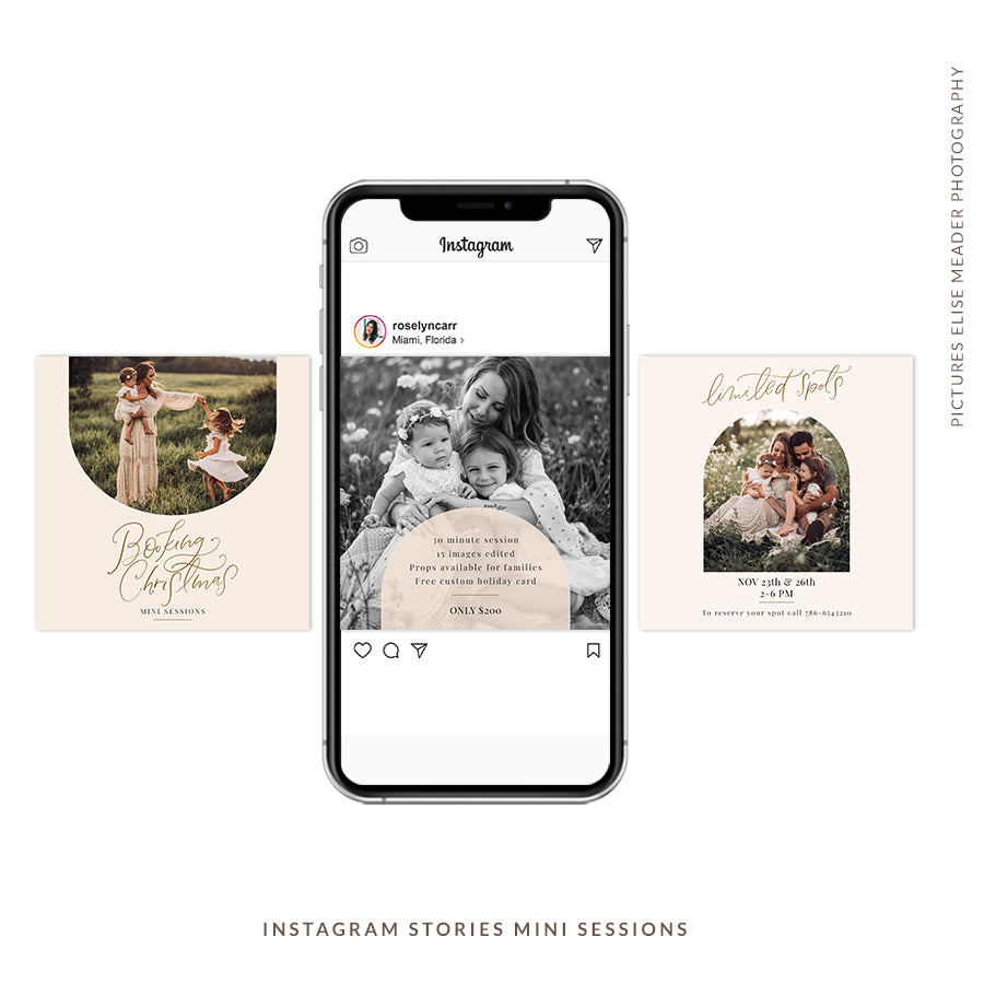 Instagram Posts Mini Sessions | Boho Christmas