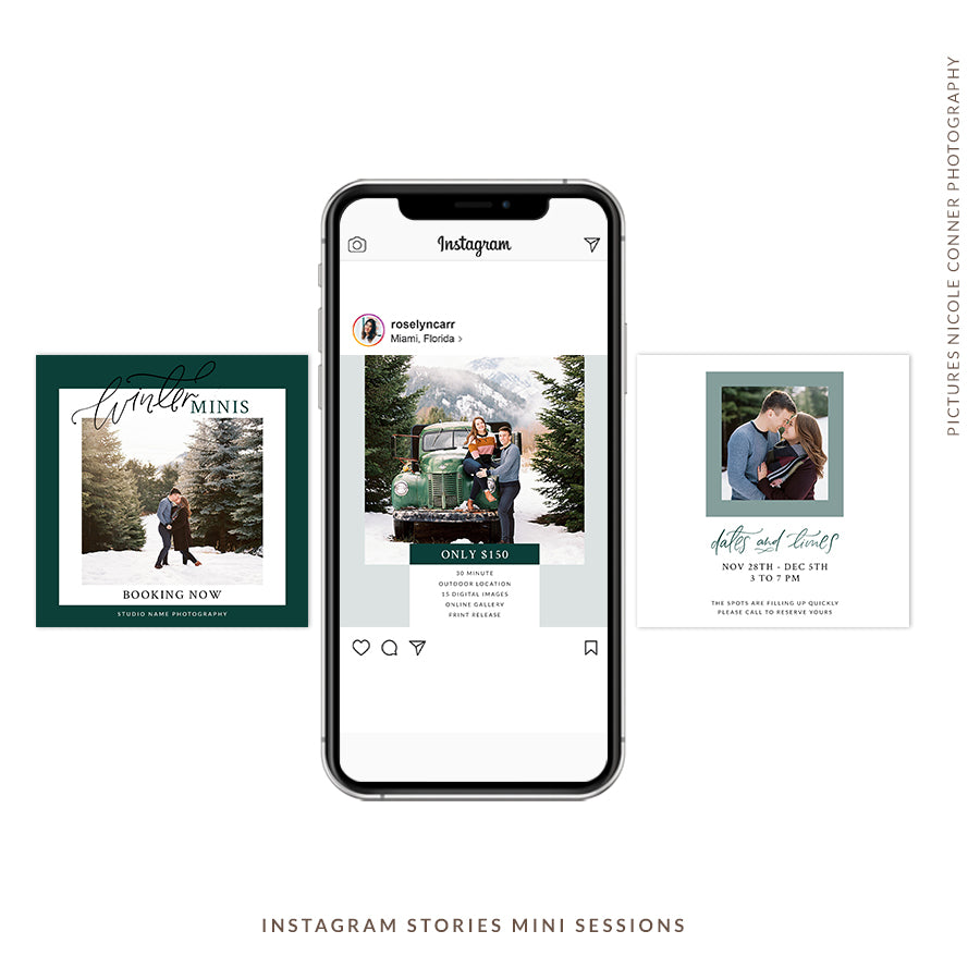 Instagram Posts Mini Sessions Christmas | Winter Minis