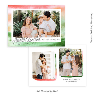 Thanksgiving Photocard Template | Always fall