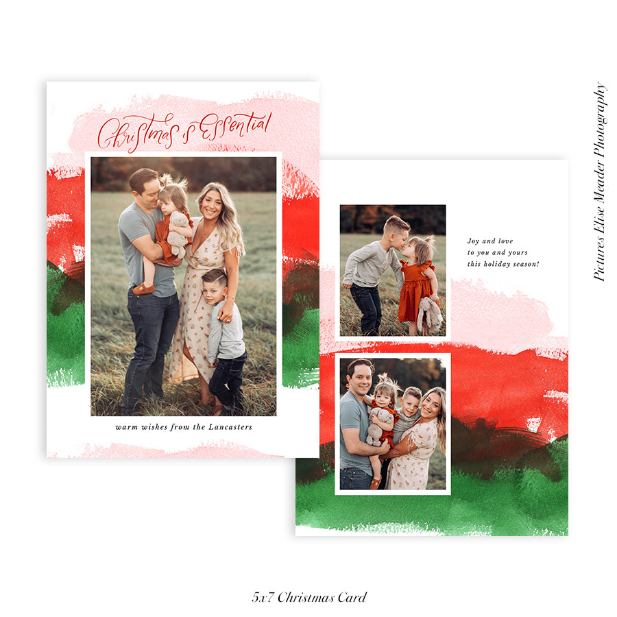 Christmas Photocard Template | Classic Brushes