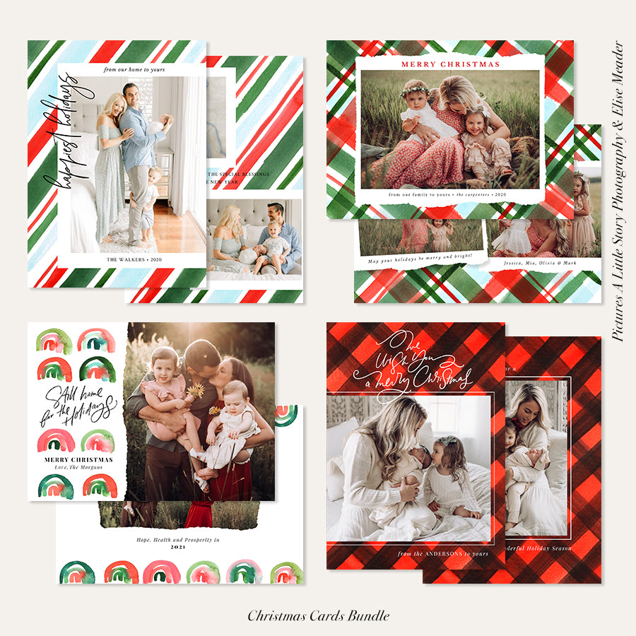 Christmas Photocard Templates Bundles | Classic Memories