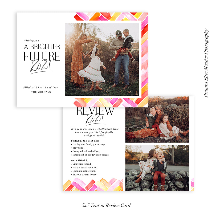Year in Review Photocard Template | Bright Future
