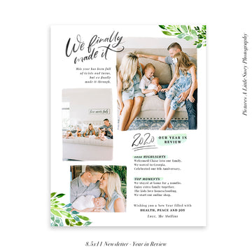Year in Review Family Newsletter Template | We finally made it
